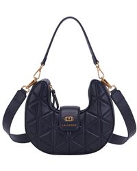 La Carrie - Schwarze leder hobo handtasche mit reißverschluss - Lyst