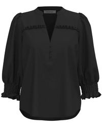 co'couture - Frill ss shirt bluse schwarz - Lyst