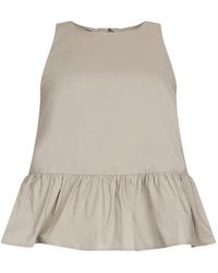 Liu Jo - Poplin Top Met Strik - Lyst