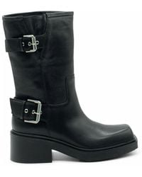 Vic Matié - Schwarzer biker-boot fray - Lyst