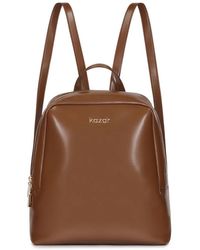 Kazar - Minimalistischer Brauner Rucksack Mit Goldener Hardware - Lyst