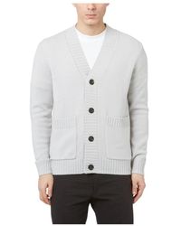 Paolo Pecora - Truien & Vesten ,Grijs ,Wol Cardigan A048F0068778 - Lyst