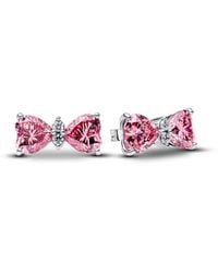 PANDORA - Orecchini a perno in argento sterling con - Lyst
