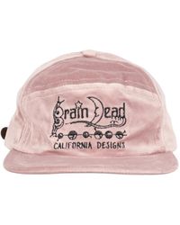 Brain Dead - Cappello rosa in velluto con fronte curvo - Lyst