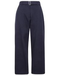 Studio Nicholson - Doring Wide Leg Broek Met Riem - Lyst