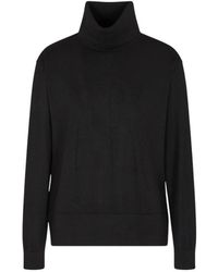 ARMANI EXCHANGE - Truien & Vesten ,Zwart ,Wol Turtleneck - Lyst