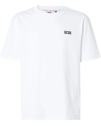 Gcds - Tops ,Wit ,Katoen Regular Logo T-Shirt - Lyst