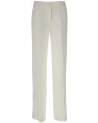 P.A.R.O.S.H. - Pantalones de lino blancos para mujeres - Lyst