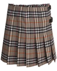 Burberry - Wollen Rok Elegante Stijl - Lyst
