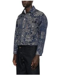 Junya Watanabe - Jassen ,Veelkleurig ,Katoen W-Name 2Nd Type Jacquard Jas - Lyst