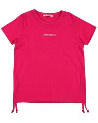 hinnominate - T-shirt rosa geranio da con volant - Lyst