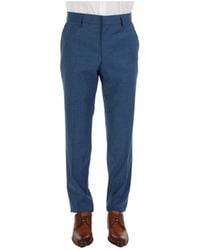 HUGO - Broeken ,Blauw ,Leer Chinos - Lyst