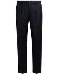 Etro - Broeken ,Blauw ,Wol Wollen Cargobroek - Lyst