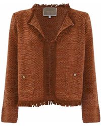 Kocca - Elegante chaqueta corta de estilo chanel con botón joya - Lyst