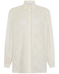 Alberta Ferretti - Overhemden ,Wit ,Blouses & Shirts - Lyst