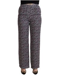 Michael Kors - Broeken ,Zwart ,Polyester High Waist Straight Broeken - Lyst