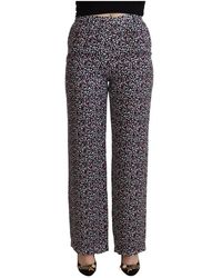 Michael Kors - Broeken ,Zwart ,Polyester High Waist Straight Broeken - Lyst