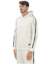 EA7 - Hoodie Met Zwarte Banden - Lyst