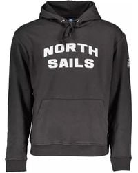 North Sails - Er Baumwollpullover mit Kapuze und Druck - Lyst