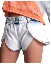 One Teaspoon - Denim Runner Shorts - Lyst