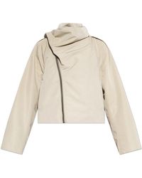 Rick Owens - Jassen ,Katoen Jas Met Decoratieve Sjaal - Lyst