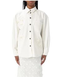 MSGM - Bloemen Katoenen Blazer - Lyst