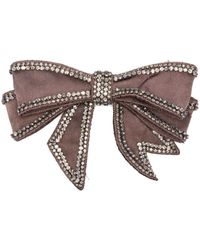 Vanisé - Brauner Kristall Brosche Verschluss Schmuck - Lyst