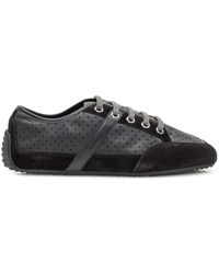 Givenchy - Slim Sneakers Aus Perforiertem Leder Und Wildleder - Lyst