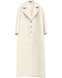 Gucci - Gg Zijde Wol Crêpe Single-Breasted Jas - Lyst
