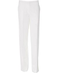 Heartmade - Broeken ,Wit ,Polyester Off Klassieke Elastische Taillebroek - Lyst