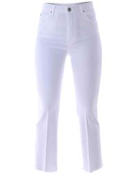 Kocca - Broeken ,Wit ,Katoen Witte Katoenen Rechte Broek - Lyst