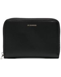 Jil Sander - Logo-geprägte lederbrieftasche - Lyst