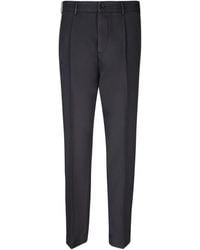 Dell'Oglio - Broeken ,Zwart ,Wol Zwarte Wollen Broek - Lyst