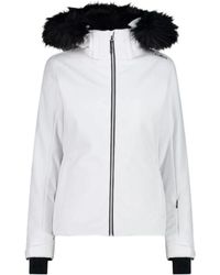 CMP - Fitness ,Wit ,Nepbont Witte Winterjas Met Nepbont - Lyst