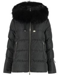 Moorer - Kurze Daunenjacke Mit Abnehmbarer Kapuze - Lyst