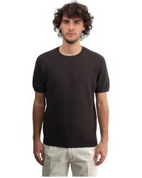Kangra - Braunes rundhals kurzarm t-shirt - Lyst