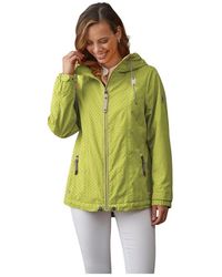 Junge - Moderne Fit Lime Jacke Mit Kapuze - Lyst