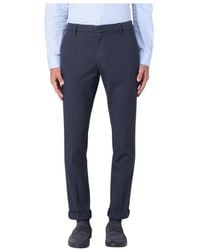 Dondup - Broeken ,Blauw ,Katoen Groene Slim Fit Chino's Voor Mannen - Lyst