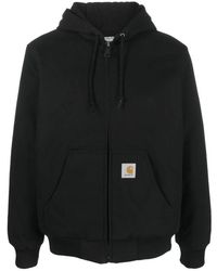 Carhartt - Zwarte Katoenen Hoodie Jas - Lyst