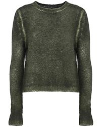 Avant Toi - Grüner Kaschmir Seiden Rundhalsausschnitt Pullover - Lyst