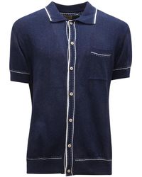 Bob - Truien & Vesten ,Blauw ,Bruce Gebreid Overhemd - Lyst
