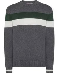 Sun 68 - Truien & Vesten ,Grijs ,Wol Rondgebreide Trui - Lyst