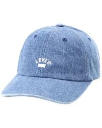 Levi's - Accessoires ,Blauw ,Katoen Lazy Girl Logo Cap - Lyst