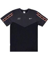 Nike - Sportbekleidung Wiederholen Tee Schwarz/Grau/Weiß - Lyst