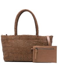Officine Creative - Susan interwoven leather tote bag - Lyst