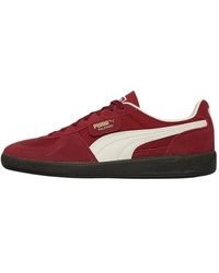 PUMA - Rote und weiße sneakers mit schwarzer sohle - Lyst