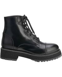 Agl Attilio Giusti Leombruni - Schwarze lederstiefeletten mit schnürung - Lyst