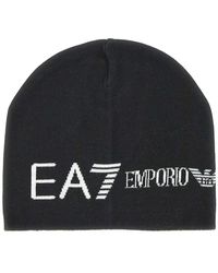 EA7 - Accessoires ,Zwart ,Visibility Beanie - Lyst
