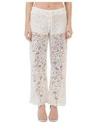 Ermanno Scervino - Kanten Broek Met Zachte Taille En Trekkoord - Lyst