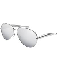 Bottega Veneta - Silberne sonnenbrille bv1305s - Lyst